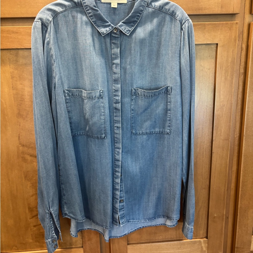 Cloth & Stone Casual Blue Button-Down Shirt